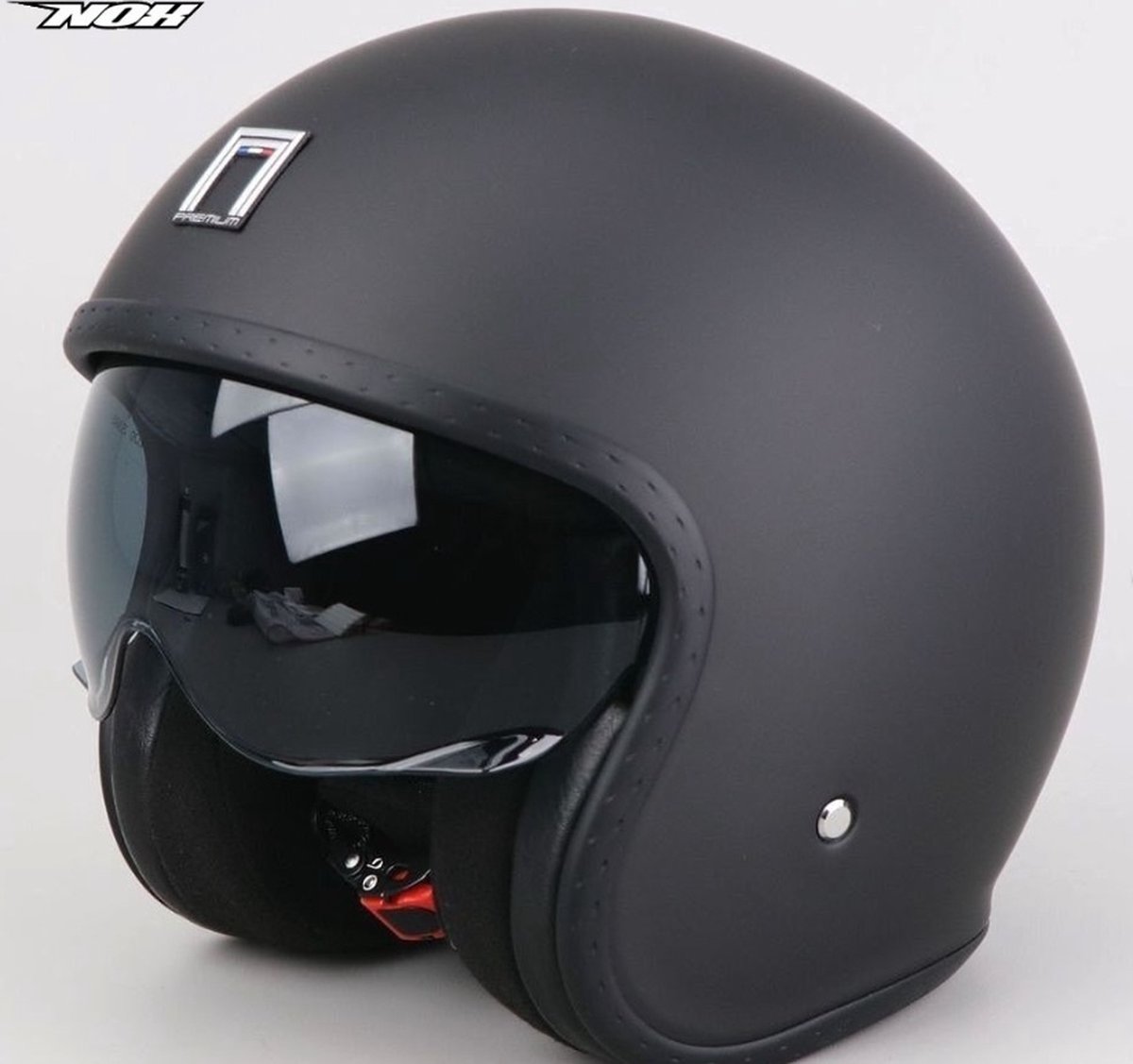 motorhelm, open-face, mat, donkerenpearl, helm van donker