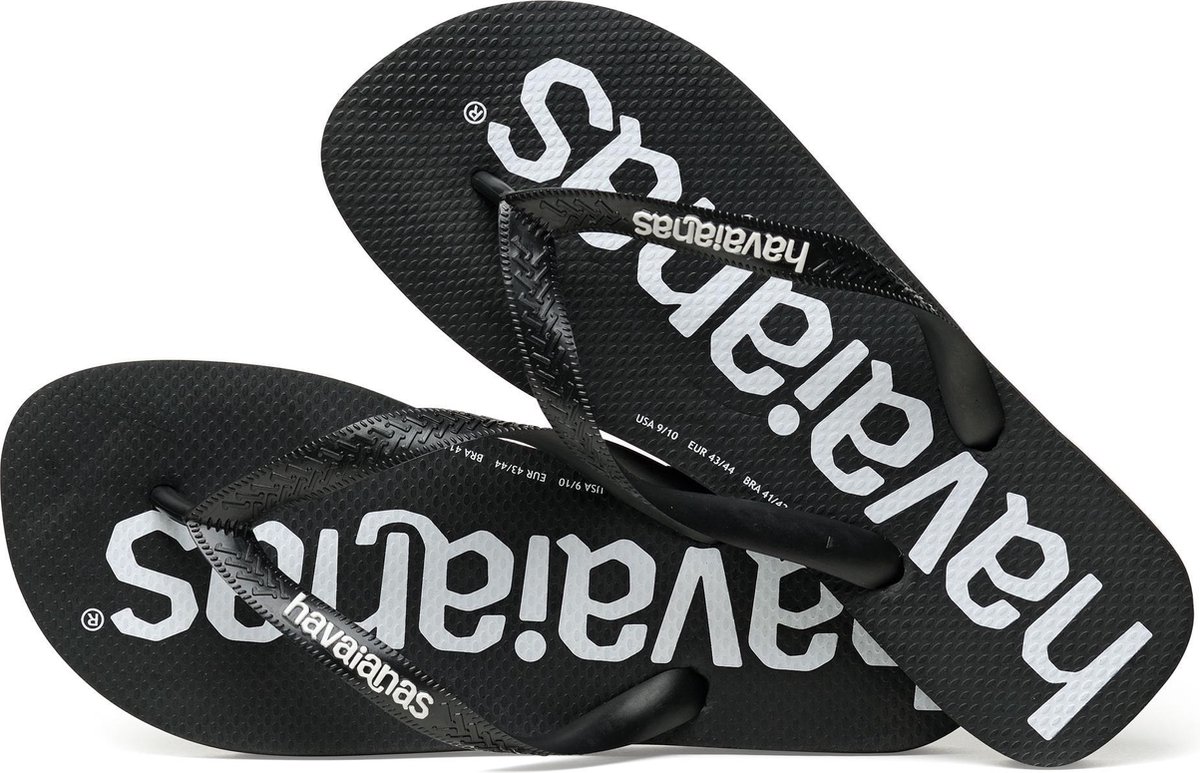 Havaianas - Maat 43/44 - Top Logomania Heren Slippers - Black