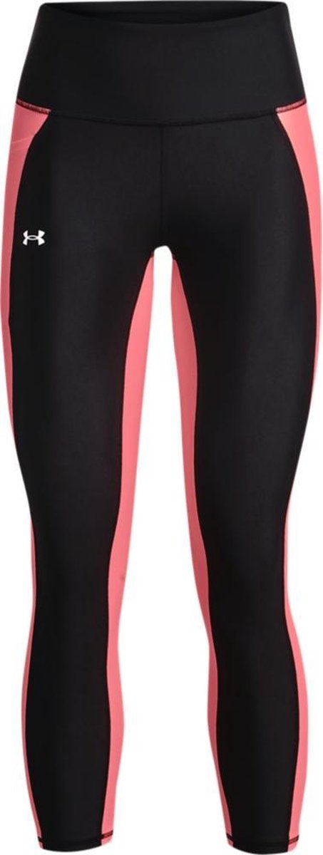 leggings, athletic, high-waisted, black, pink-contrast