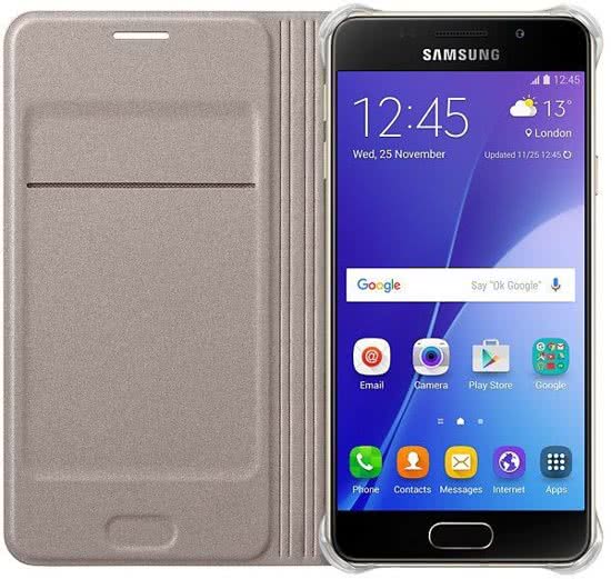 Samsung flip wallet - goud - voor Samsung Galaxy A3 2016