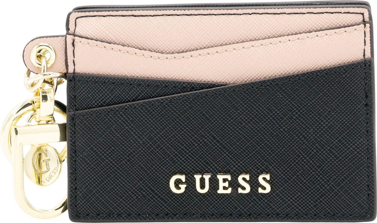 Guess Card Case Mirror Key Chain Dames Creditcardhouders - Zwart