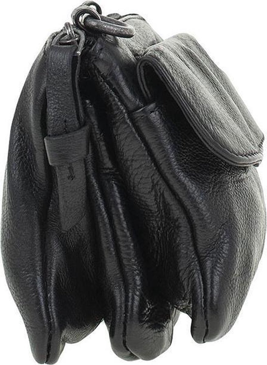 DSTRCT Harrington Road Leren Schoudertas / Crossbodytas / Clutch - Zwart