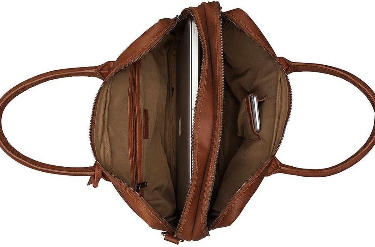 BURKELY Vintage Taylor Aktetas - 15.6 inch laptoptas - Cognac