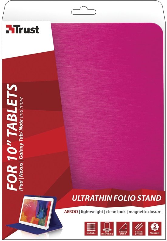 Trust Aeroo 10" tablets Hoes - Roze
