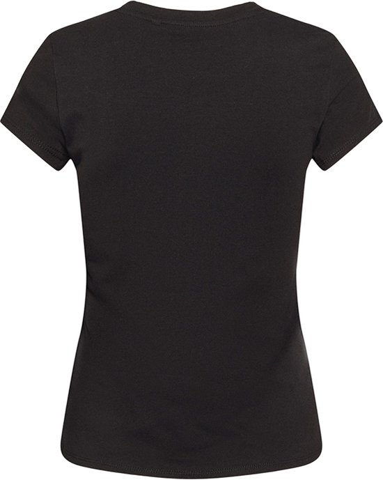 Guess - Maat S - Glitzy Logo R4 Dames T-shirt - Zwart