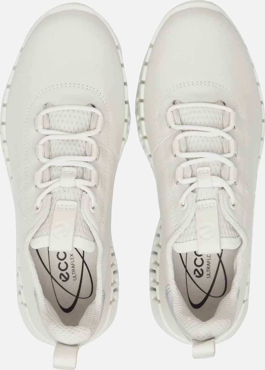 Ecco - Maat 40 - Gruuv W Sneakers wit Leer - Dames