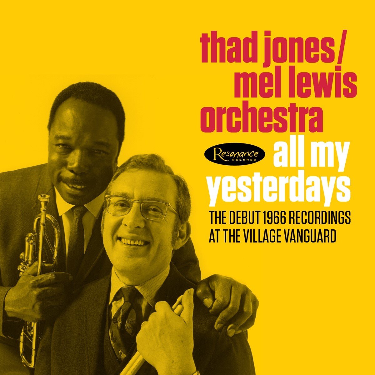 jazz, trompet, duo, poster geel, album vinyl