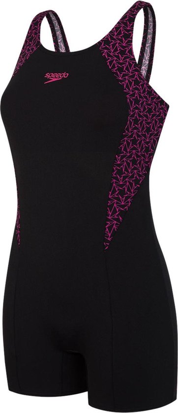 Speedo Maat 44  End Boomstar Splice Legsuit Sportbadpak Dames - Black/Pink