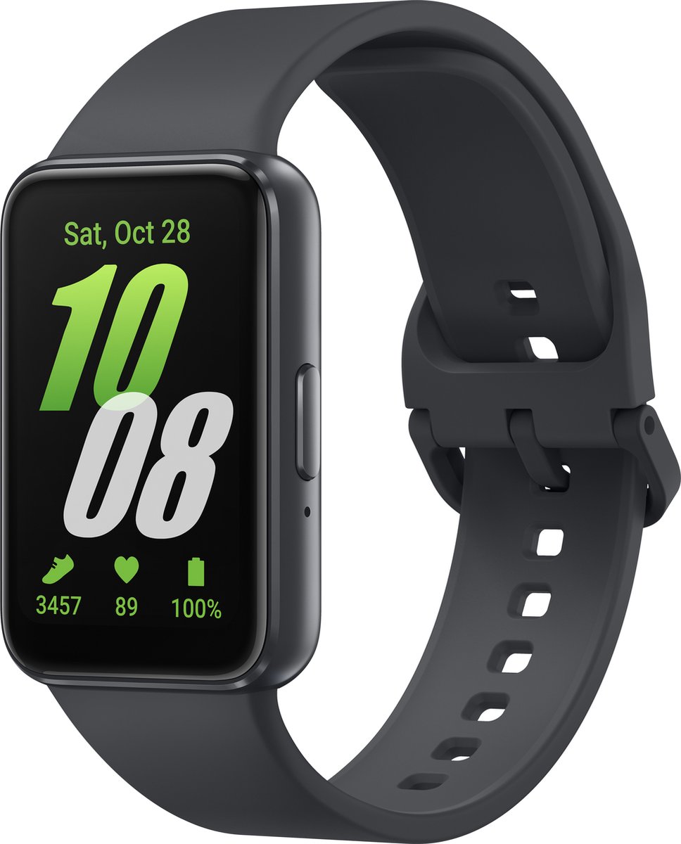 smartwatch, digital display, silicone band, dark gray, touchscreen