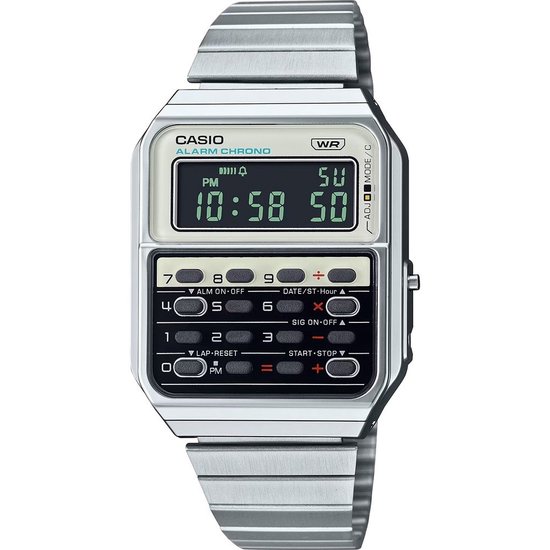 Casio Casio Collection Vintage CA-500WE-7BEF Horloge - Staal - Zilverkleurig - Ø 38 mm
