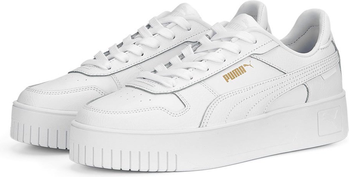PUMA - mt 36 - Carina Street Dames Sneakers - Wit/Goud