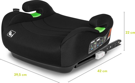 Lionelo Luuk FIX - Zitverhoger - ISOFIX - i-Size - Autostoel Booster - 22-36kg, 125-150 cm