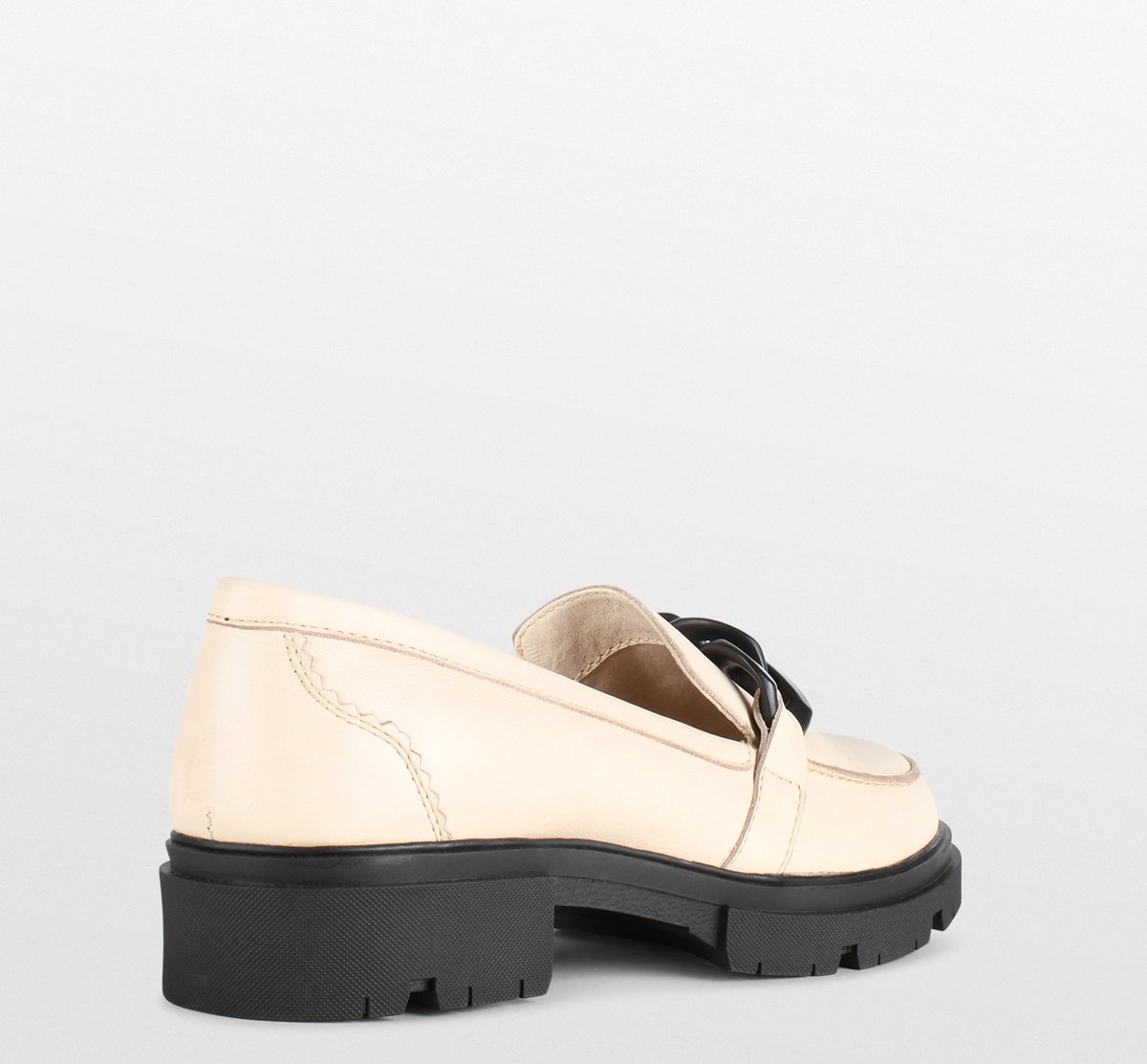 PS Poelman - maat 40- SOPHIE Dames Loafers met ketting - Crème