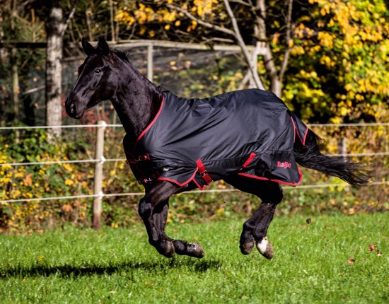 Kerbl Paardendeken Outdoor RugBe Zero 1 - Zwart/rood - 140 cm