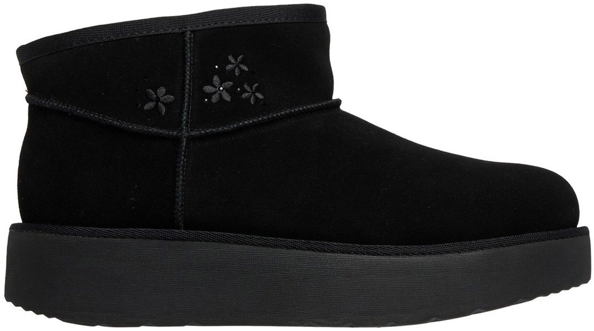 boot, ankleboot, black, suede, platform