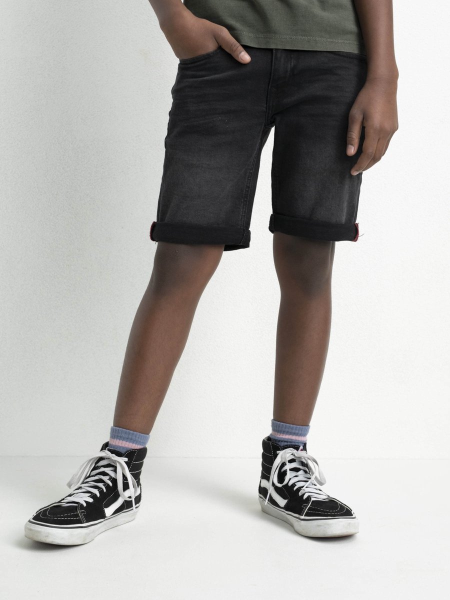 Petrol Industries -maat 170- Jongens Bullseye denim short - Zwart