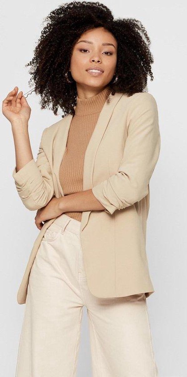 Pieces - Maat XL -  Dames 17090996 Boss 3/4 Blazer Noos White Pepper