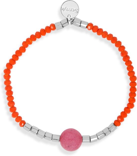 Scmyk armband BG-267 D Peppermint Patty zilverkleurig