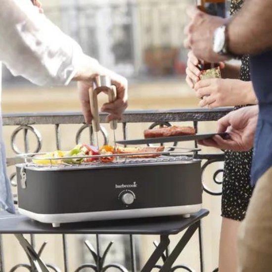 Barbecook E-Carlo elektrische tafel BBQ Midnight Grey 42,5x33x16,5cm