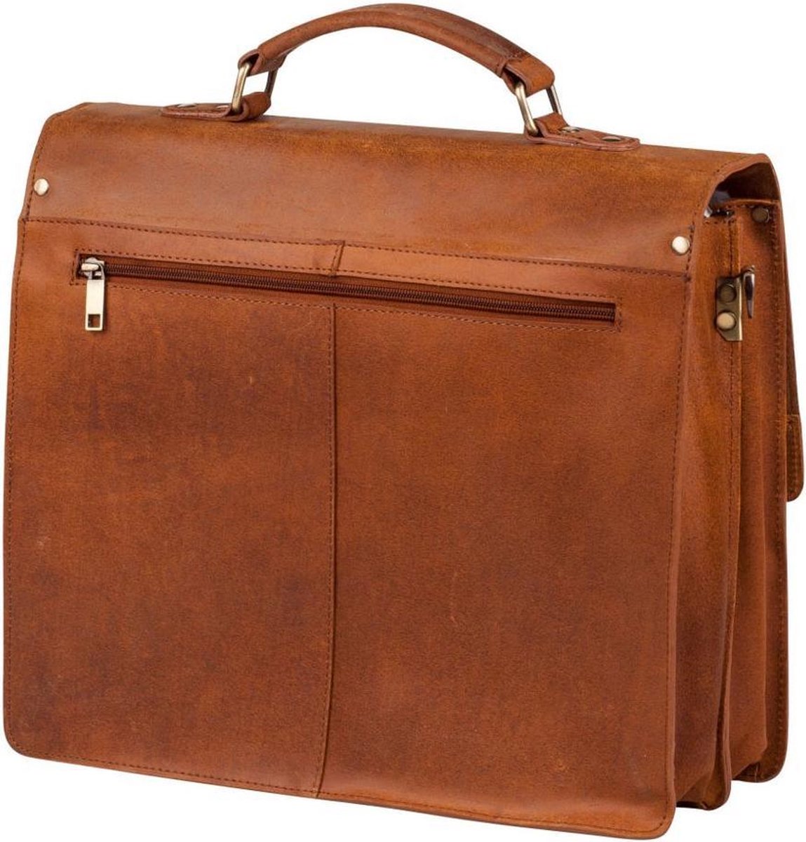 Burkely Vintage Scott Briefcase 2-Comp - Aktetas - Cognac
