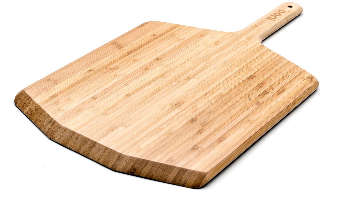 snijplank, bamboe, hout, vierkant, handvat