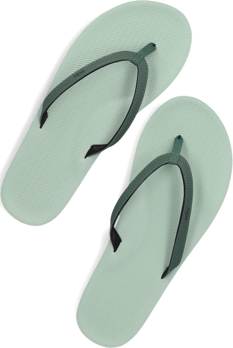 Indosole Flip Flop Color Combo - Maat 37/38 - Teenslippers - Zomer slippers - Dames - Groen