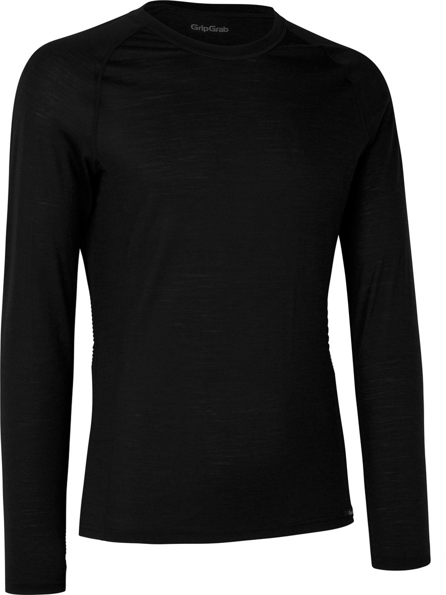 black, langsvetige, shirt, knit, top
