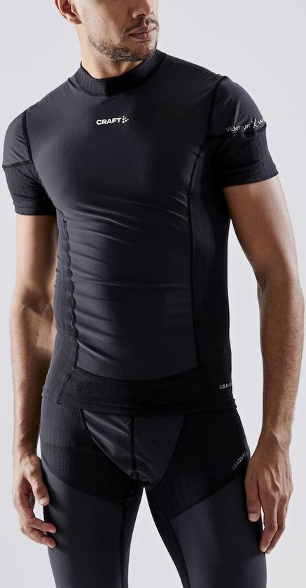 CRAFT Maat M  ACTIVE EXTREME X WIND SS M Heren Thermoshirt - Zwart - Granite