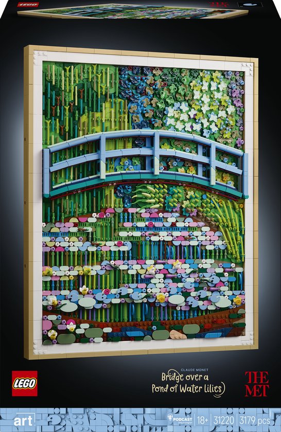 LEGO® Art Claude Monet – Brug over een Vijver met Waterlelies 31220