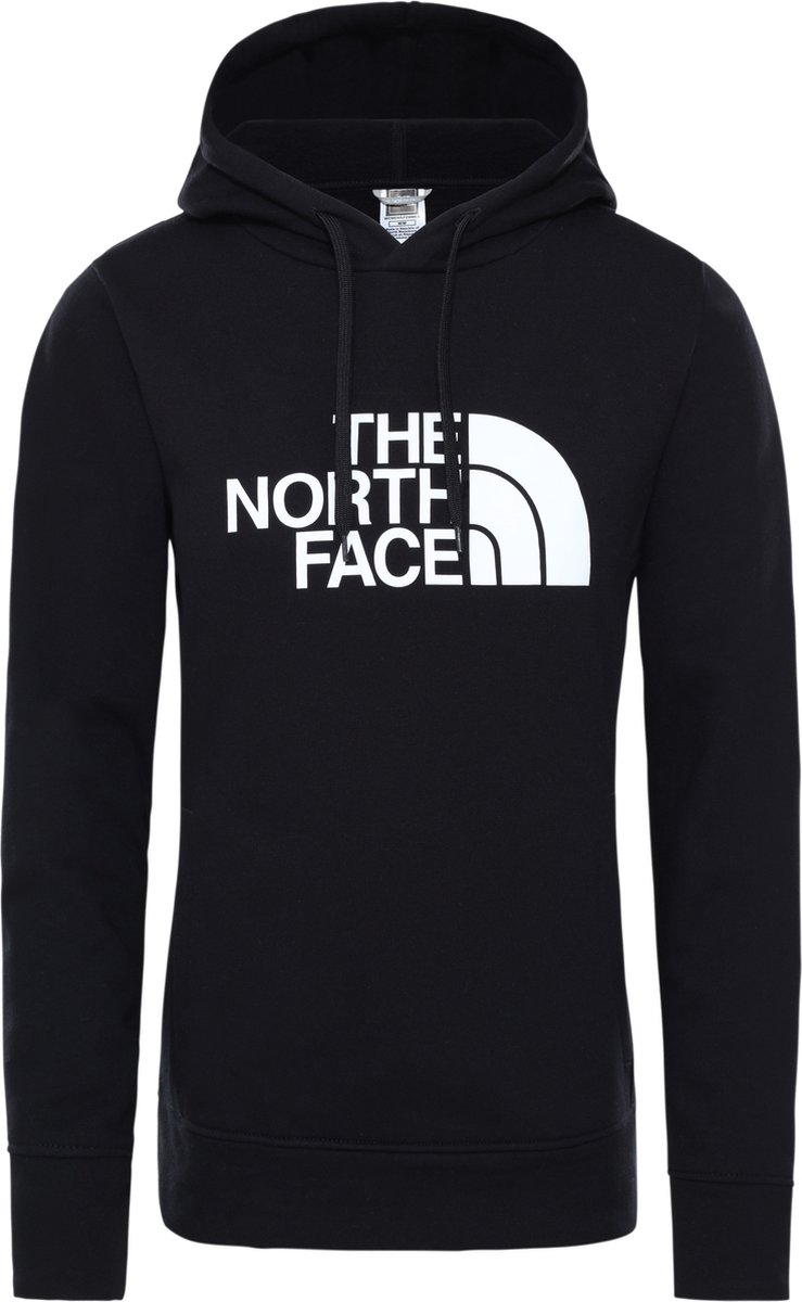 hoodie, zwart, logo, the north face, pull-over