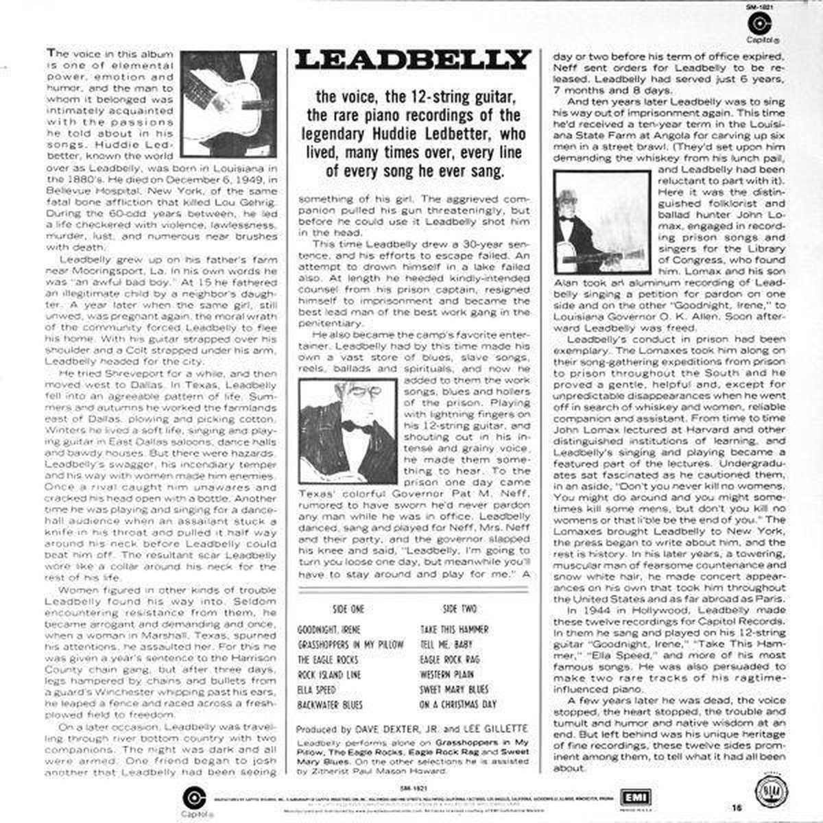 Leadbelly - Huddie Ledbetter's Best - His Guitar-His Voice-His (LP)