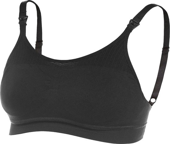 Noppies -Maat XS/S - Comfortabele naadloze voedingsbh Black