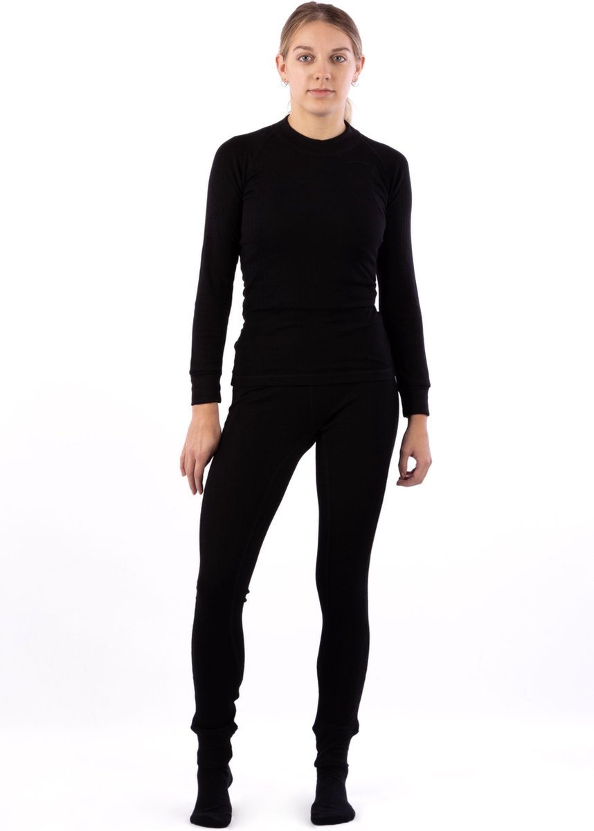 Avento - Maat 36 - Thermobroek Vrouwen - 2-Pack - Zwart