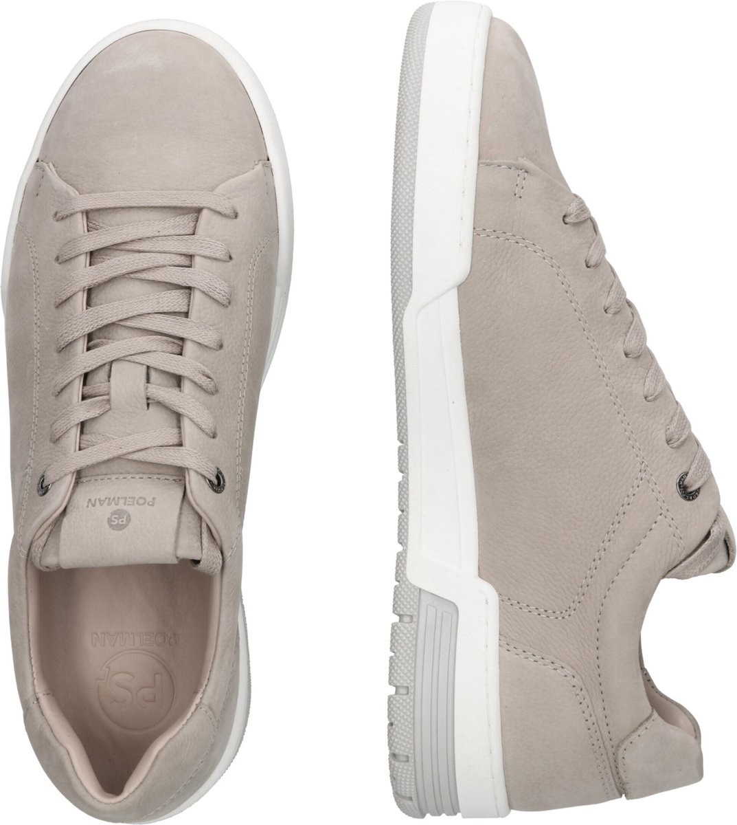 PS Poelman -Maat 43 - KEVIN Heren sneakers - Licht Grijs