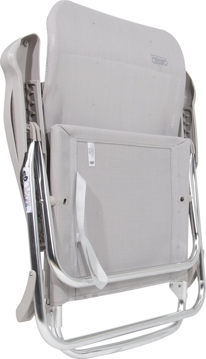 stoel, ligstoel, klapstoel, metalen frame, katoen/stoffen bekleding