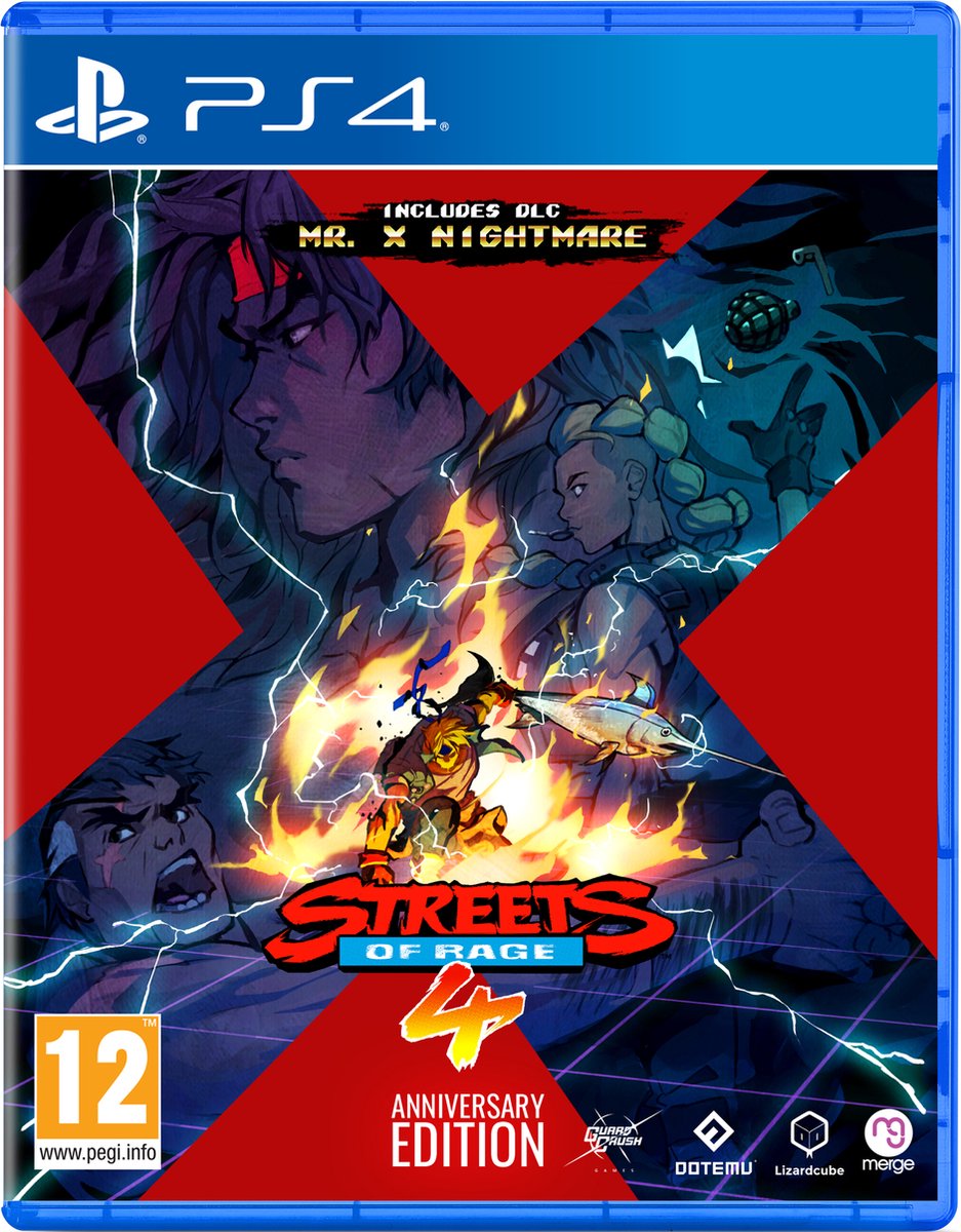 playstation 4, streets of rage 4, 4th anniversary edition, action game, fighter