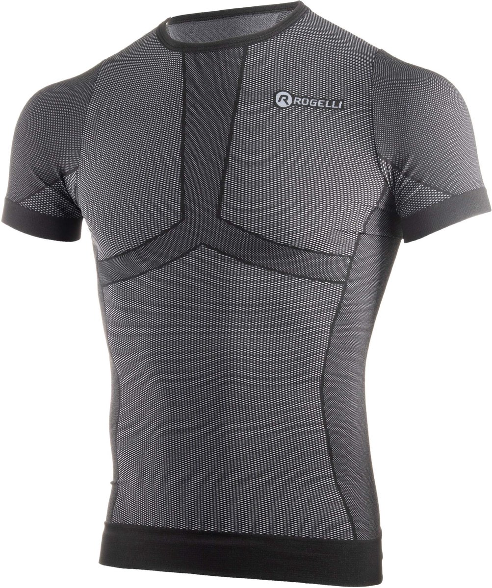 mesh, t-shirt, sports top, short sleeve, black gray