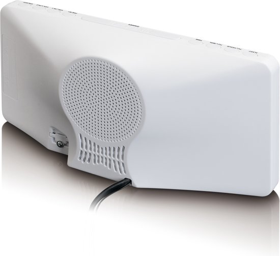 Lenco CR-30WH - Wekkerradio met groot 3” LED Display - Wit