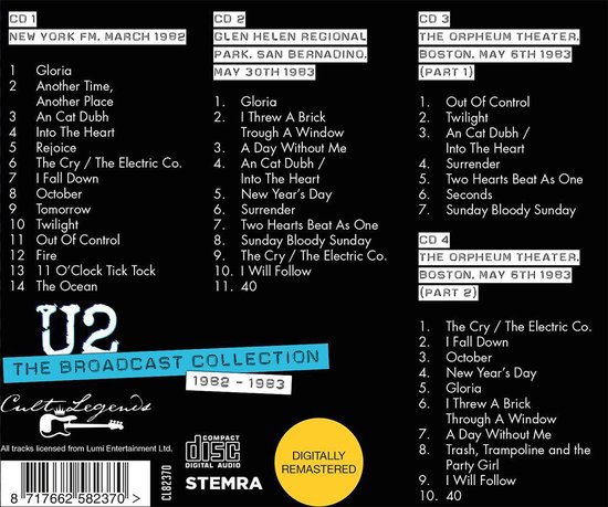 U2 - The Broadcast Collection 1982 -1983 (CD)