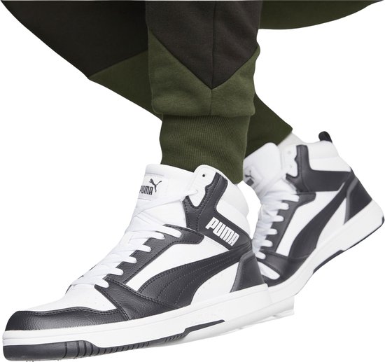 PUMA Rebound - mt 40 - v6 Unisex Sneakers - PUMA White-PUMA Black-Shadow Gray