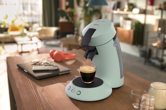 Philips Senseo Original Plus Koffiepadmachine CSA210/20 - Keuze uit 1 of 2 Kopjes - Instelbare Intensiteit - Automatische Uitschakeling - Mintgroen
