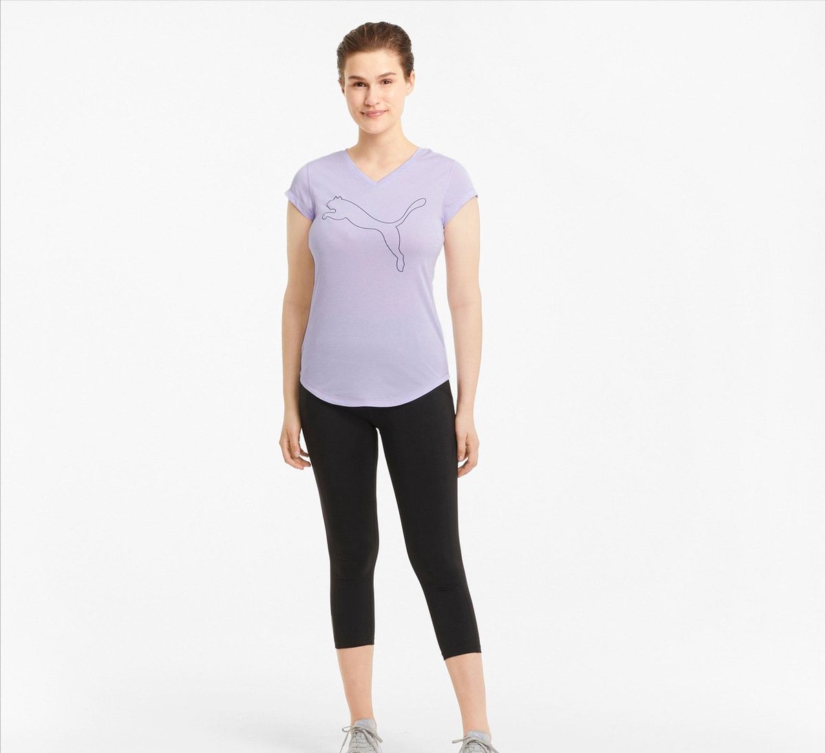 PUMA - maat XS- Train Favorite Heather Cat Sportshirt Dames