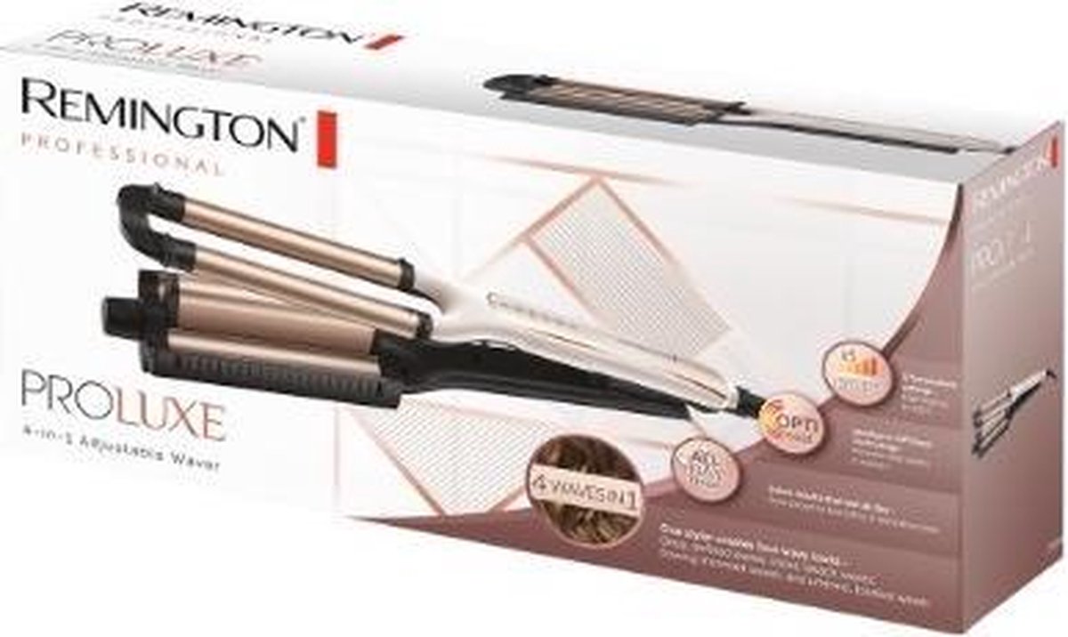 Remington Proluxe Wafeltang - Krultang - Beachy Waves - 4-in-1 Tang CI91AW