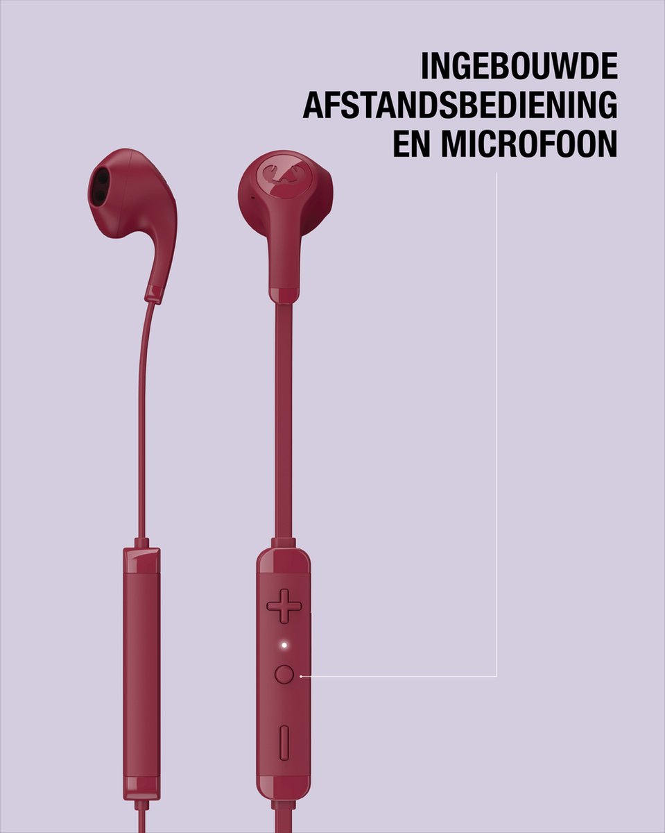 Fresh ‘n Rebel Flow - In-ear koptelefoon draadloos - Ruby Red