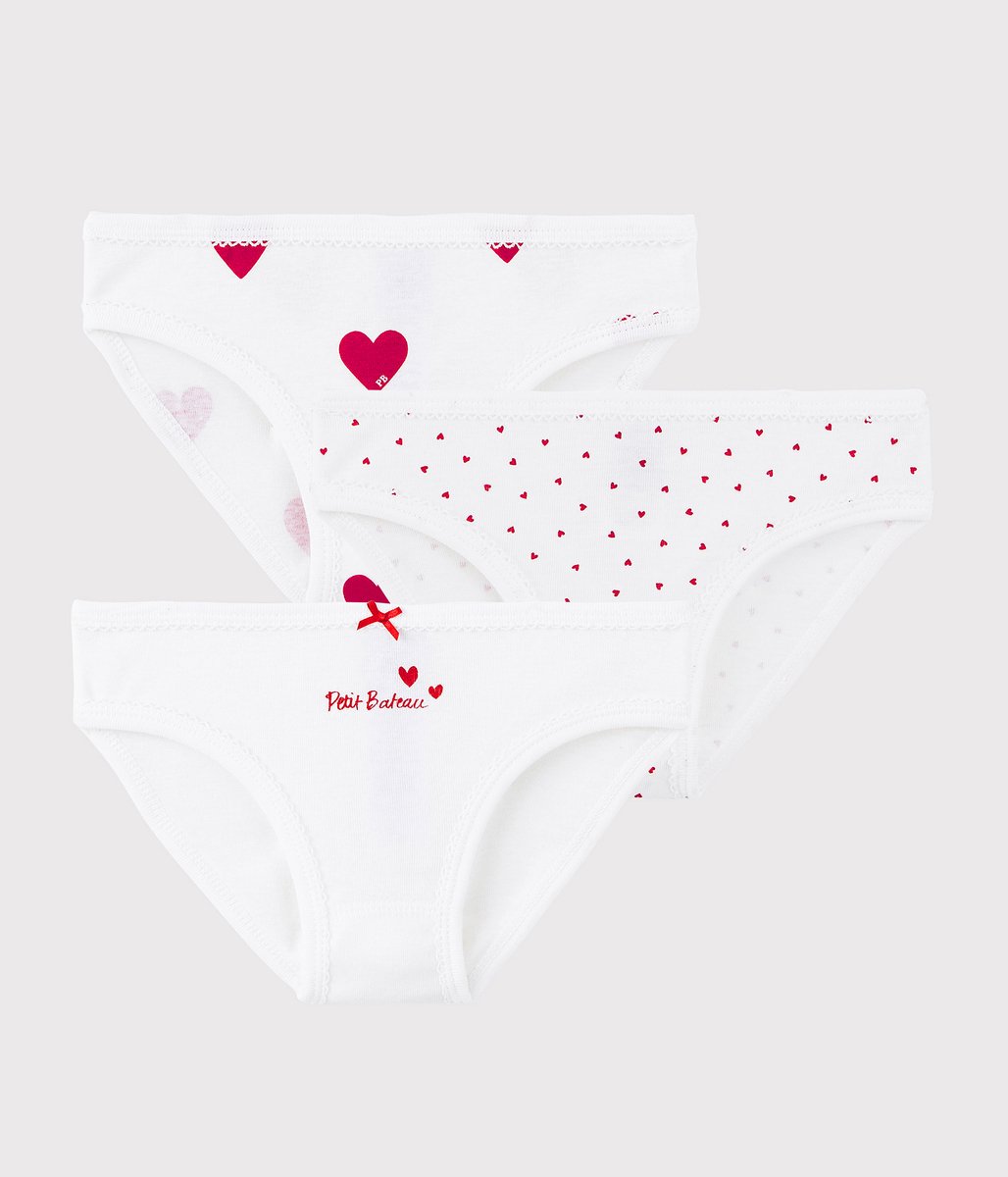 onderbroek, baby, kleding, katoen, heart print