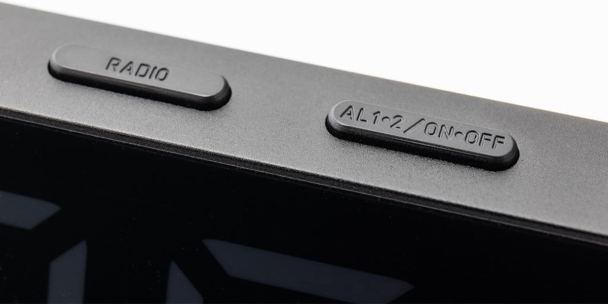 Caliber HCG023 - Wekkerradio met FM, temperatuur en luchtvochtheidsmeter - Zwart