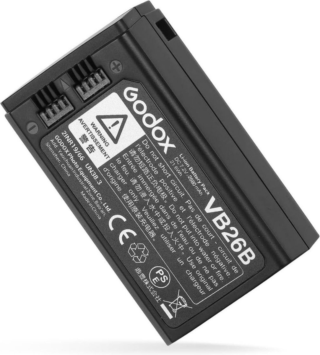 lithiumbatterij, VB26B, 2CR5?, camera-compat, Batterij-cover