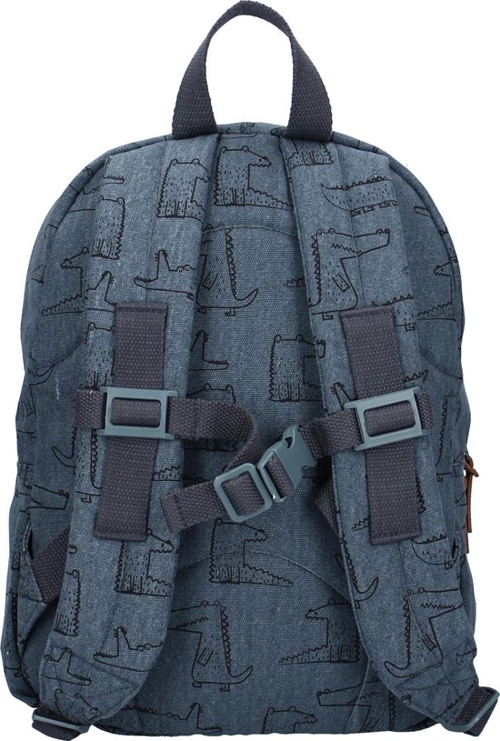 Kidzroom Animal Academy Kinderrugzak 34 cm - Blauw - Schattige krokodillen print