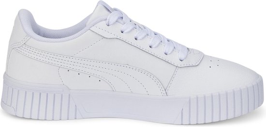 PUMA Carina 2,0  - Maat 37,5 - Jr Meisjes Sneakers - Wit/Zilver