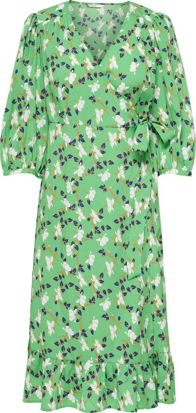 ONLY  - Maat XS - ONLOLIVIA 3/4 WRAP MIDI DRESS WVN NOOS Dames Jurk
